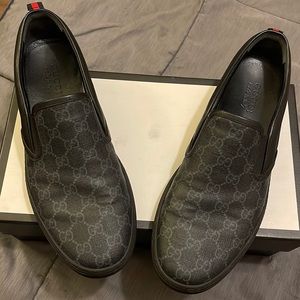 GUCCI MENS SLIP ON LOAFERS LEATHER SIZE 11